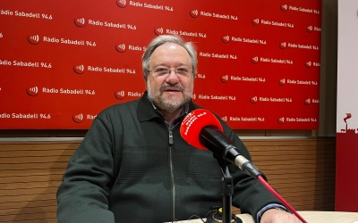 Mossèn Nadal, als estudis de Ràdio Sabadell/ Mireia Sans